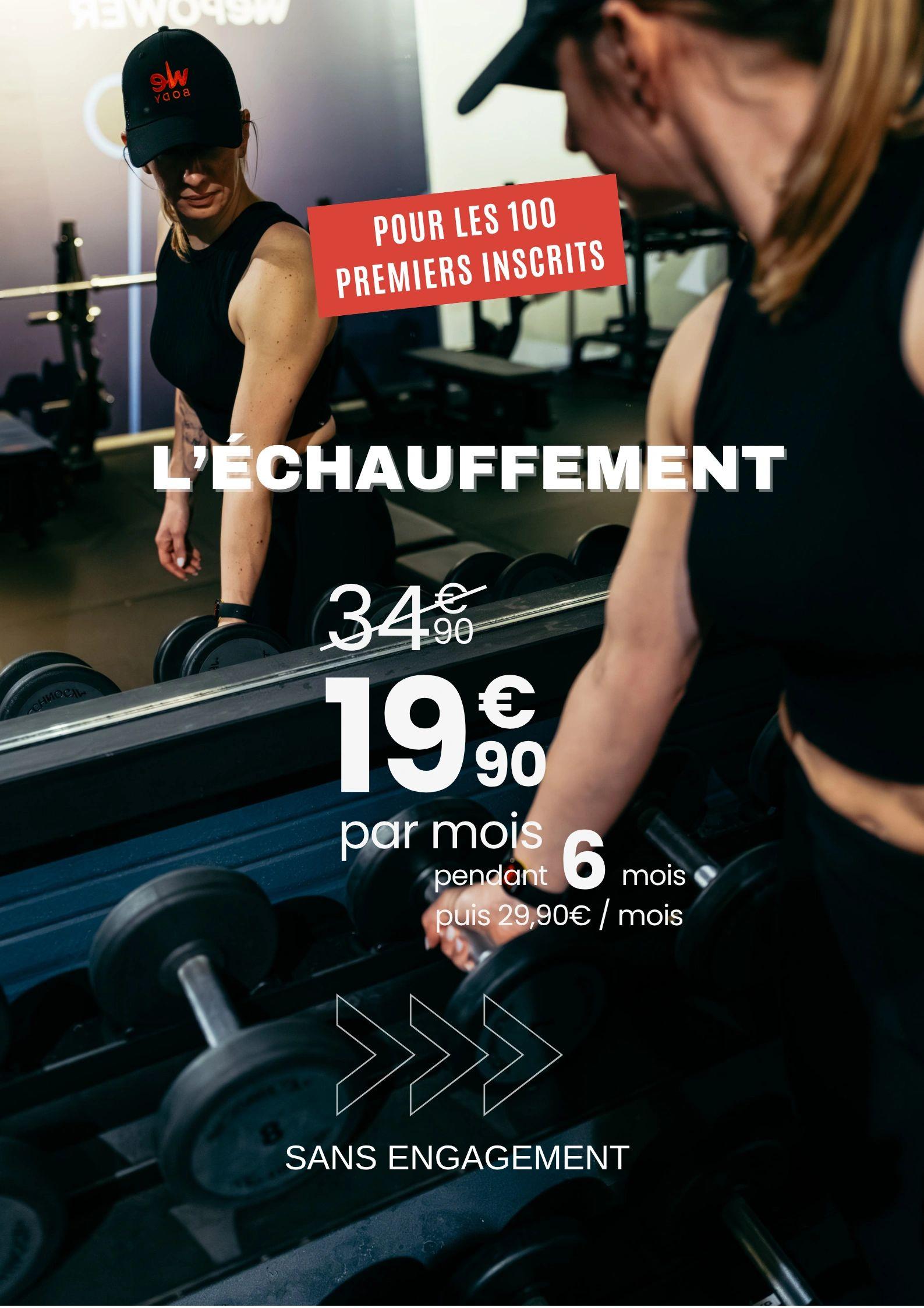 Salle de fitness à Saint-Orens avec offre spéciale l'échauffement à 19,90€ par mois